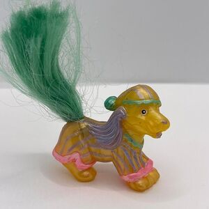 1980's VTG Carousel Cuties yellow dog purple ears